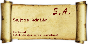 Sajtos Adrián névjegykártya